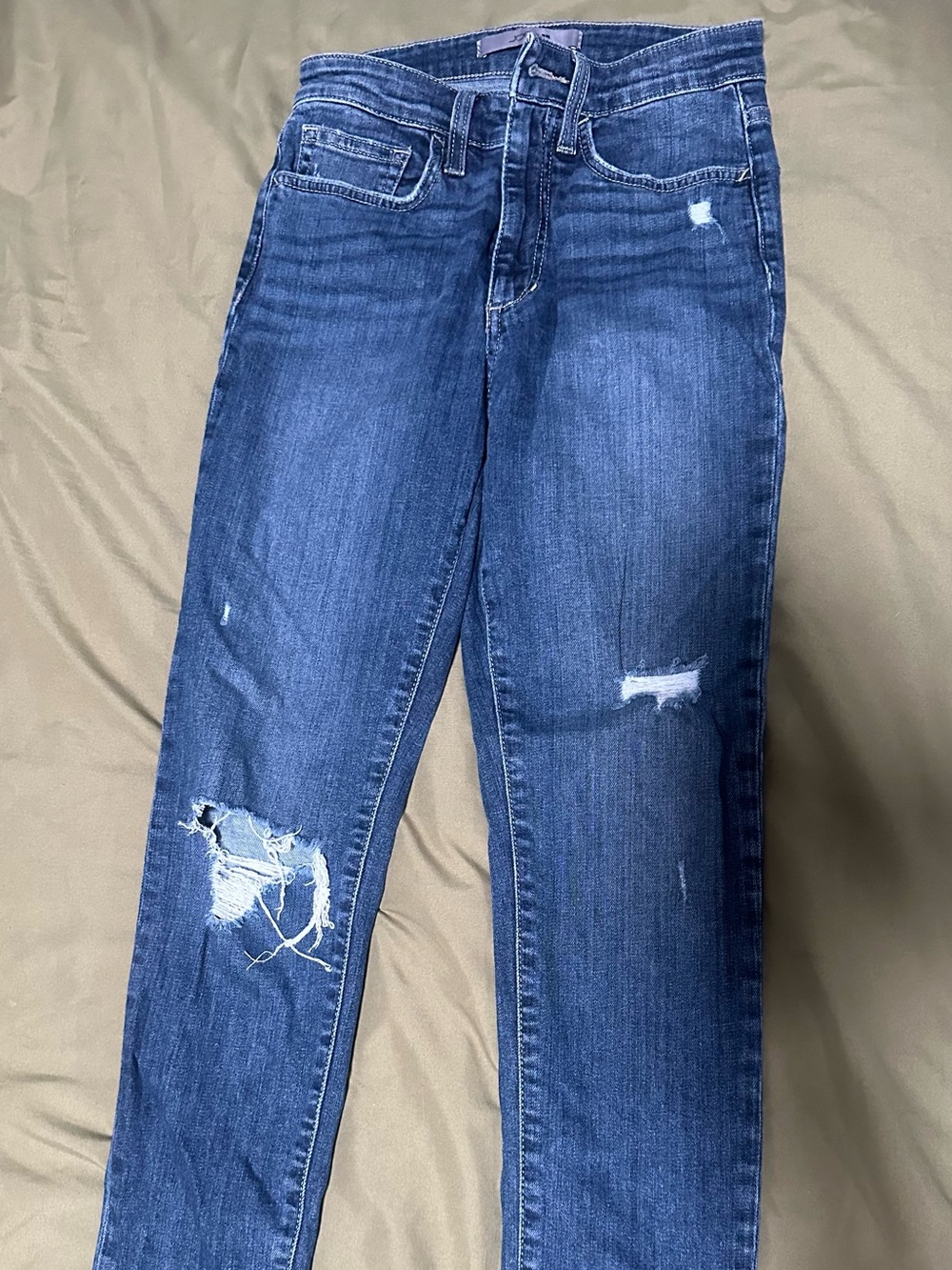Joes distressed skinny high rise ankle jeans - size 26